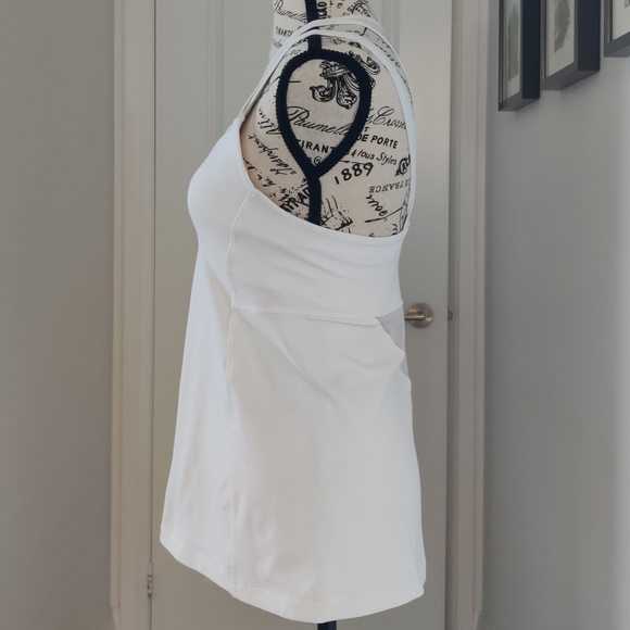 Lululemon White Mesh Breathable Athletic Top Women's Size 8 Lightweight - Picture 4 of 7